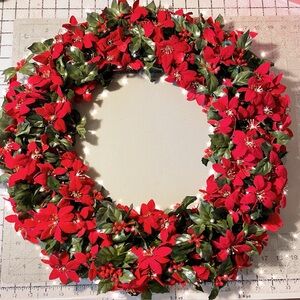 Elegant Red and Green Holiday Wreath